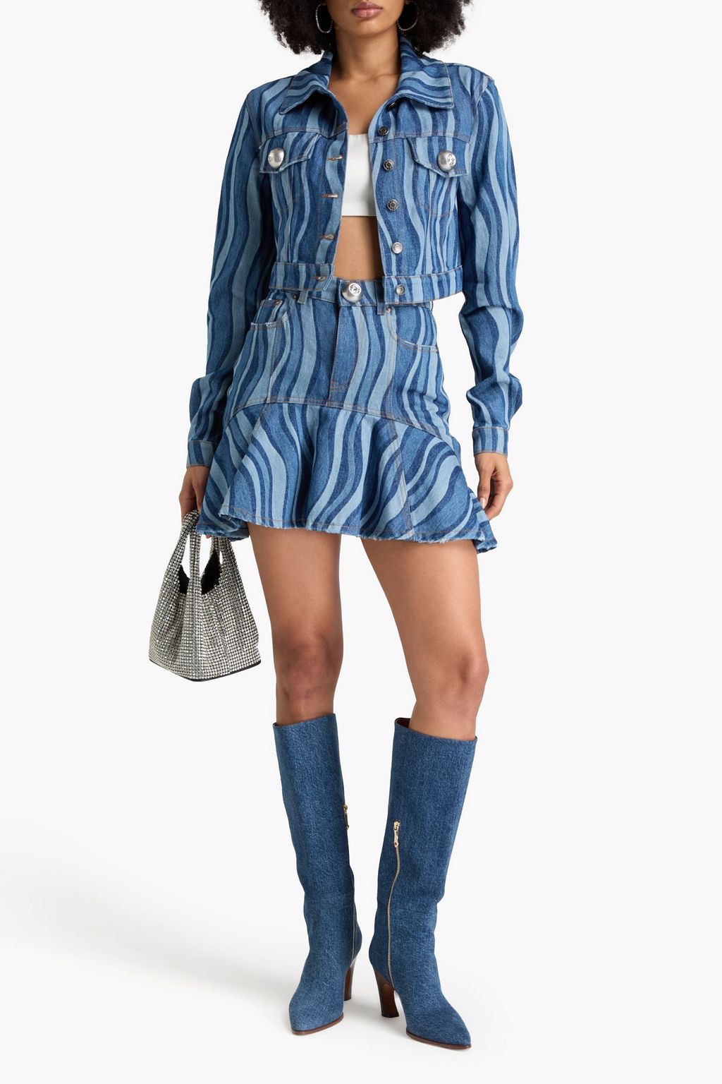 Minimalisme Moderne 2024's Premium Personnalisé Extensible Taille Haute En Détresse Jean Skinny