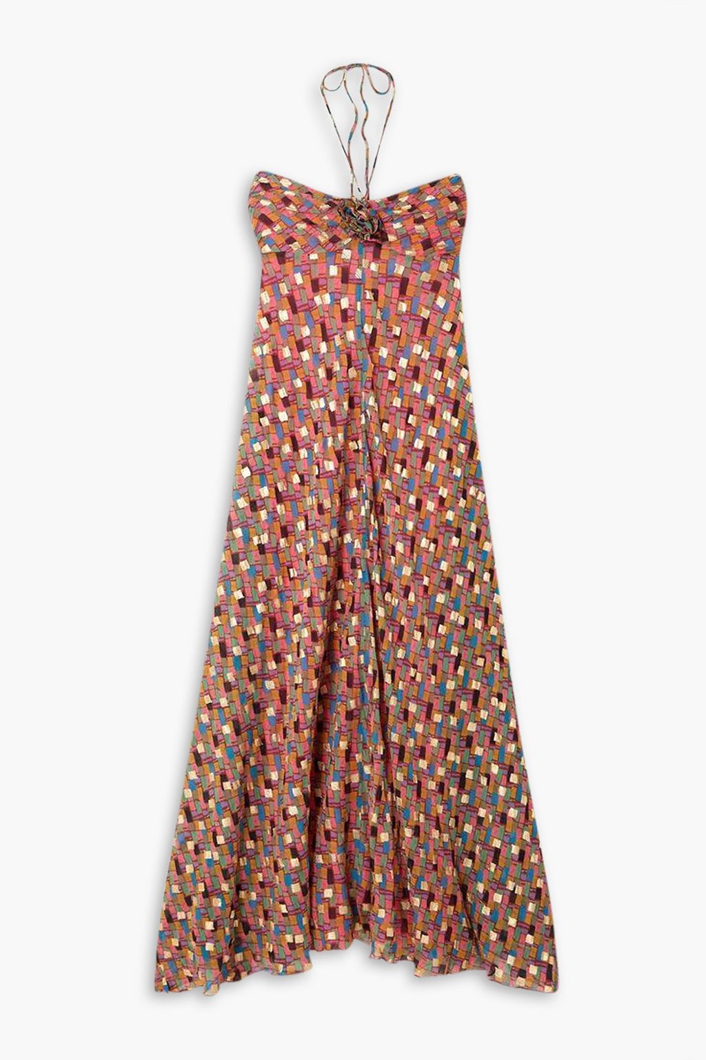 Robe Longue Maxi Legatte - Jeans Bleu Blanc Rouge - Taille M (38/40) Vintage